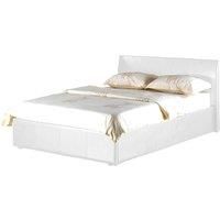 Fusion Storage PU Faux Leather King Bed White