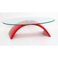 Morgan Coffee Table Red/High Gloss/Fibre Glass / 1100W x 600D x 310H