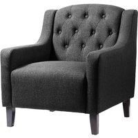Portland Fabric Armchair Cream Black