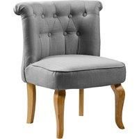 Penryn Fabric Accent Chairs Pair Grey