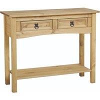 Heartlands Furniture Corona Console Table 2 Drawer with Shelf