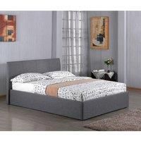 Fusion Fabric Storage Double Bed Grey