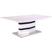 Leona High Gloss Coffee Table White & Black/Coffee Table 1200W x 700D x 450H