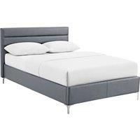 Arco PU Faux Leather Double Bed Grey