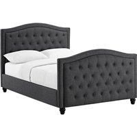 Daytona Linen Fabric Double Bed Grey