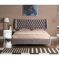 Ashbourne Velvet King Size Bed Grey