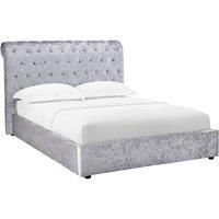Casablanca Storage Crushed Velvet King Size Bed Grey