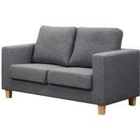Chester 2 Seater Sofa Faux Linen Dark Grey