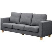 Chester 3 Seater Sofa Faux Linen Dark Grey