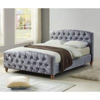 Millbrook Crushed Velvet Double Bed Silver