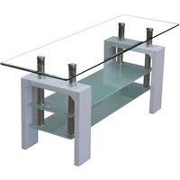 Telford Glass Top TV Unit High Gloss White