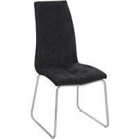 Heartlands Furniture Set Of 4 Tilly Fabric Chairs - Chrome/Grey
