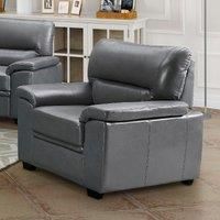 Ripley Faux Leather Armchair Grey