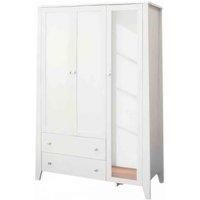 Heartlands Furniture Mallund Robe 3 Door Wardrobe White