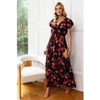 Chiffon Wrap Top Maxi Dress