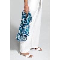 Hot Squash Women's Chiffon Scarf - Small in Bright Blue