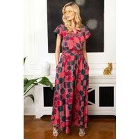 Chiffon Wrap Top Maxi Dress