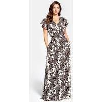 Chiffon Wrap Top Maxi Dress