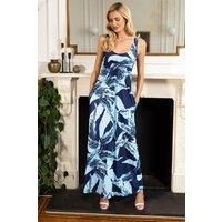Hot Squash Women's Empire Line Maxi Dress in Navy | Size: 12