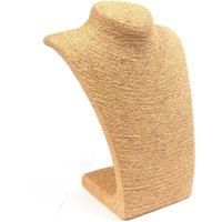 Necklace Display Stand Bust Pinnable Natural Rattan Effect Mixed Dummy Mannequin