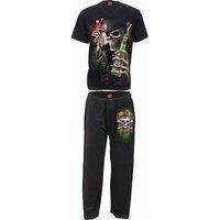 Spiral - TRIPLE 6 Unisex Black Pyjama Sets Medium - New pyjama sets - V778z