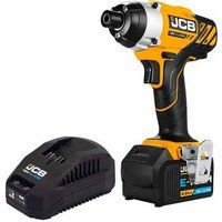JCB 18V Cordless Impact Driver - Cordless Drill Powerful - Battery Drill Set - Drill with Light LED - Drill Tool Set - JCB Impact Driver Cordless - Impact Driver Kit - DIY