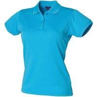Henbury Womens/Ladies Coolplus® Fitted Polo Shirt (XL) (Turquoise)