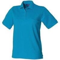 Henbury Womens/Ladies 65/35 Polo Shirt (S) (Turquoise)