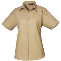 Premier Short Sleeve Poplin Blouse / Plain Work Shirt  RW1092