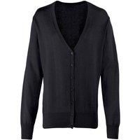 Premier Womens/Ladies Button Long Sleeve V-neck Knitted Cardigan RW1133