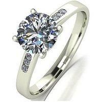 Moissanite 9Ct White Gold 1.35Ct Moissanite Solitaire Ring