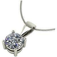 Moissanite 9 Carat White Gold 1 Carat Pendant