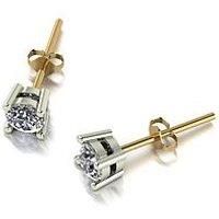 Moissanite Moissanite 9Ct Gold 0.50Ct Solitaire Earrings