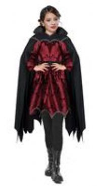 Forever Young Girls Magnificent Vampire Dress with Cape and Hat (5-6