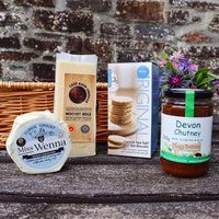 Devon Cheese and Biscuits Hamper - Printed Box
