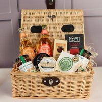 Devon Cheese and Cider Hamper - Wicker Hamper