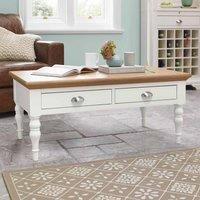 Bentley Designs Hampstead Two Tone Coffee Table - Turned Leg, oak, one size