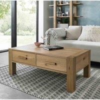 Bentley Designs Cannes Light Oak Coffee Table With Drawers