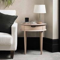 Bentley Designs Tuska Scandi Oak Lamp Table With Drawer
