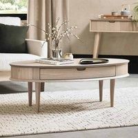 Tuska Scandi Oak Coffee Table With Drawer
