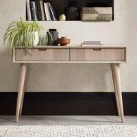 Tuska Scandi Oak Console Table With Drawers