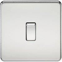 Knightsbridge SF1200PC Screwless 10 A 1-Gang Intermediate Switch, Polished Chrome