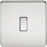 Knightsbridge SF8341PC Screwless 20 A 1-Gang DP Switch, Polished Chrome