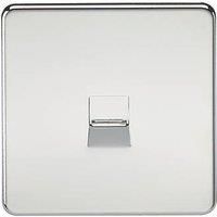 KnightsBridge Screwless Polished Chrome Telephone Extension Flush Wall Socket