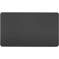 Knightsbridge SF8360MB Screwless 2-Gang Blanking Plate, Matt Black