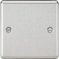 Knightsbridge CL85BC 1G Blanking Plate-Rounded Edge Brushed Chrome