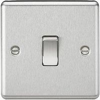 KNIGHTSBRIDGE CL834BC 20A 1G DP Switch-Rounded Edge Brushed Chrome