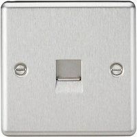 Knightsbridge CL73BC Telephone Master Outlet-Rounded Edge Brushed Chrome