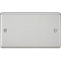 Knightsbridge CL86BC 2G Blanking Plate-Rounded Edge Brushed Chrome