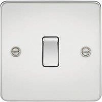 KnightsBridge Flat Plate 10AX 1G Intermediate Switch - Polished Chrome